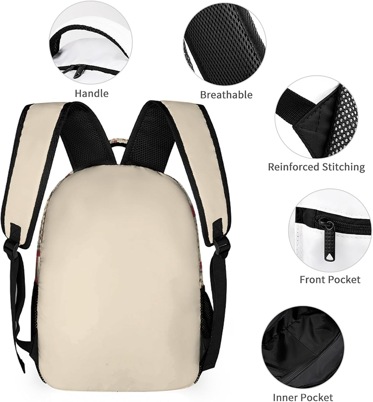Blue boho travel backpack for women 02 - lightweight laptop bag by Black Butterfly Art - view 4