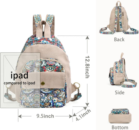 Small Travel Backpack for Women, Boho Crossbody Bag, Lightweight Sling Bag - boho bag for women by Black Butterfly Art