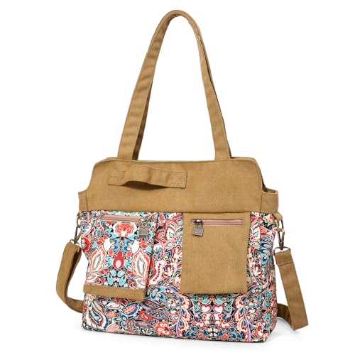 boho floral tote bag for women - original artist hand-drawn print - Black Butterfly Art (view 2)