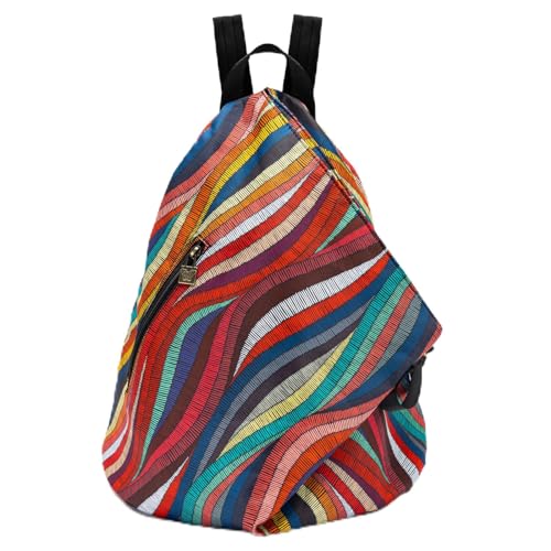 boho floral backpack for women - original artist hand-drawn print - Black Butterfly Art (view 17)