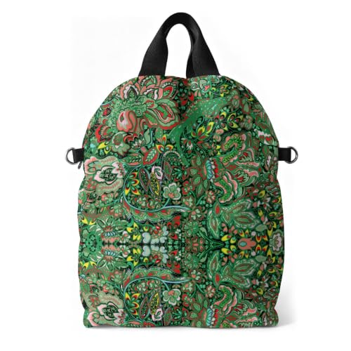 boho floral backpack for women - original artist hand-drawn print - Black Butterfly Art (view 11)