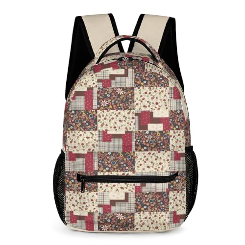 boho floral travel backpack for women - original artist hand-drawn print - Black Butterfly Art (view 2)