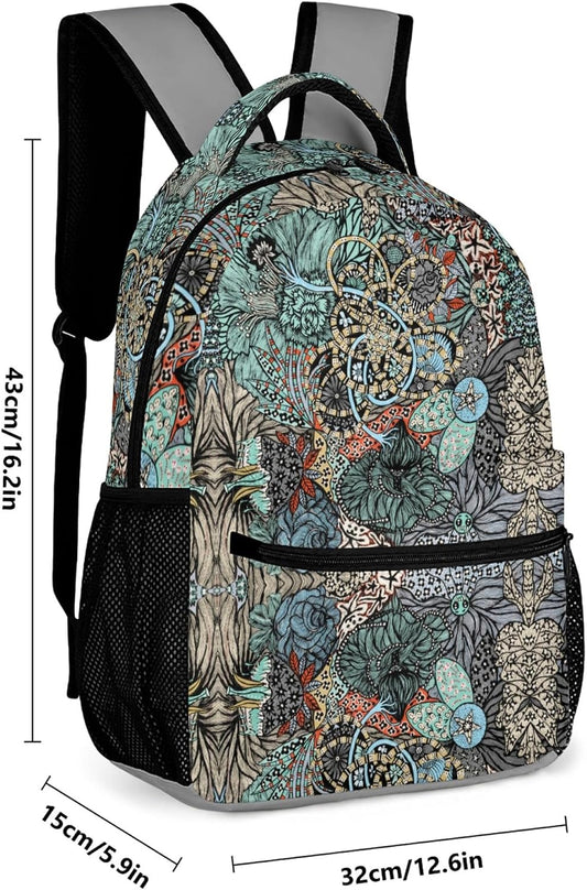 Black Butterfly Boho Travel Backpack for Women, Laptop Daypack for Hiking - boho bag by Black Butterfly Art