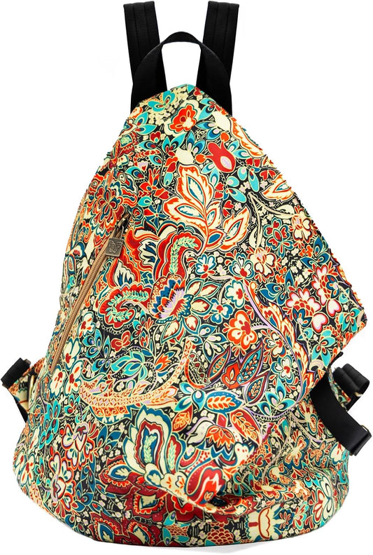 Boho Backpack for Women, Small Lightweight Colorful Daypack for Travel - boho bag for women by Black Butterfly Art