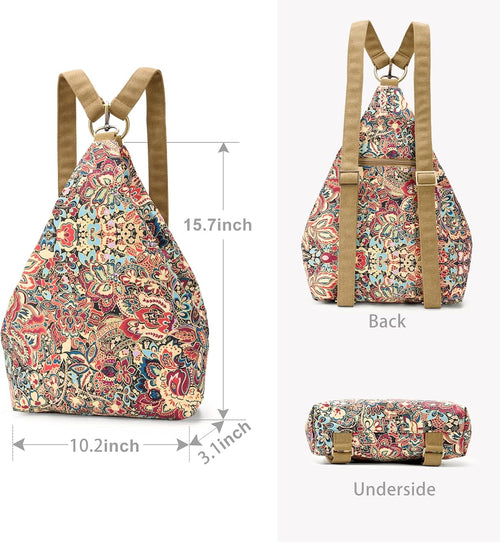Black Butterfly Boho Small Backpack for Women, Lightweight Travel Daypack - boho bag by Black Butterfly Art