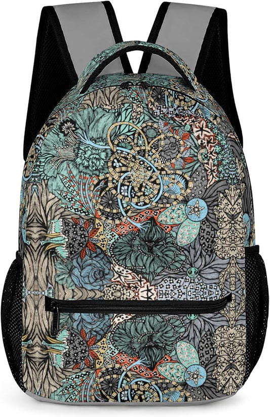 Black Butterfly Boho Travel Backpack for Women, Laptop Daypack for Hiking - boho bag by Black Butterfly Art