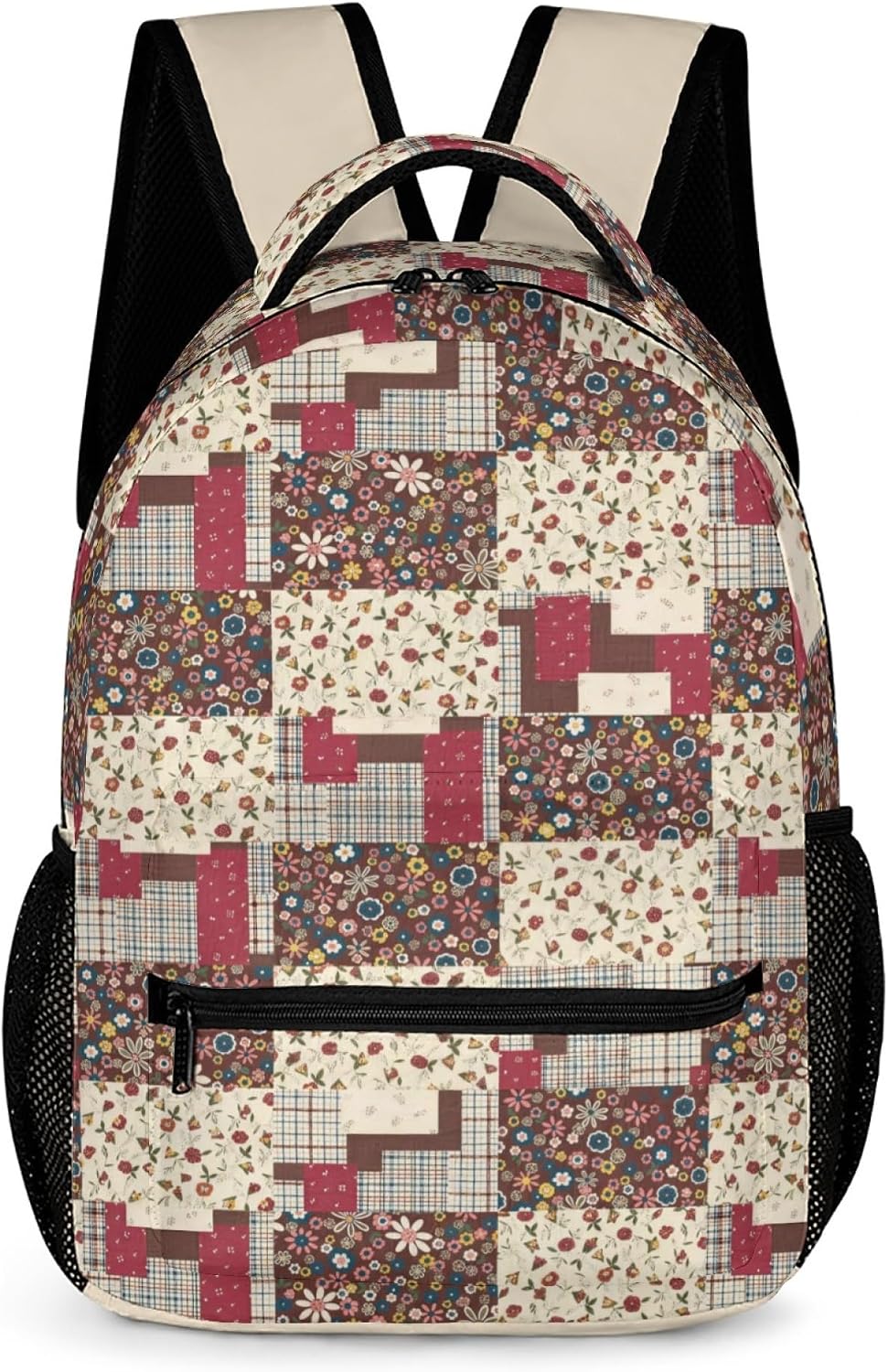 Blue boho travel backpack for women 03 - lightweight laptop bag by Black Butterfly Art - view 2