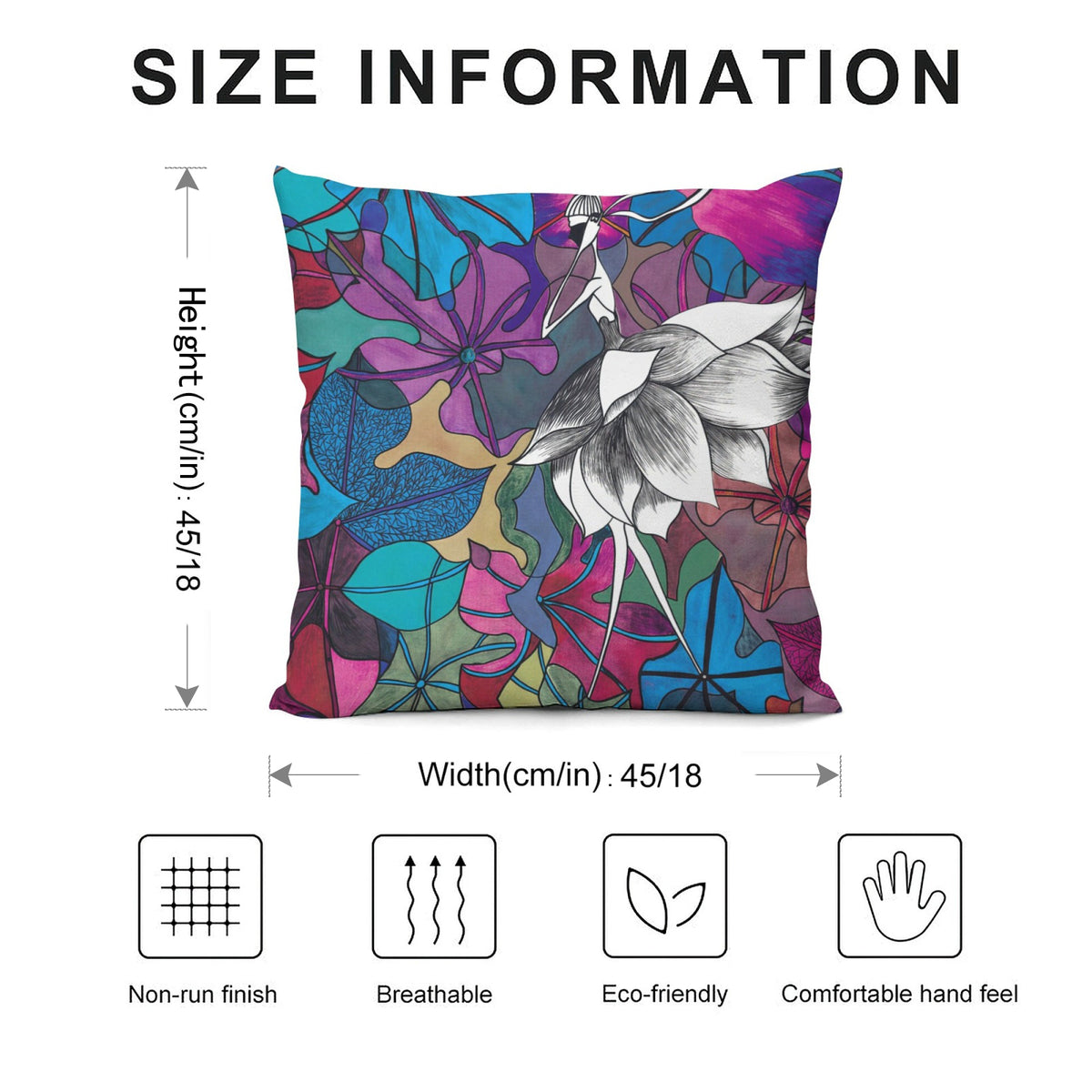 Red Lotus Skirt Dancer boho velvet throw pillow cover 18x18 - original artist designed print by Black Butterfly Art (view 6)