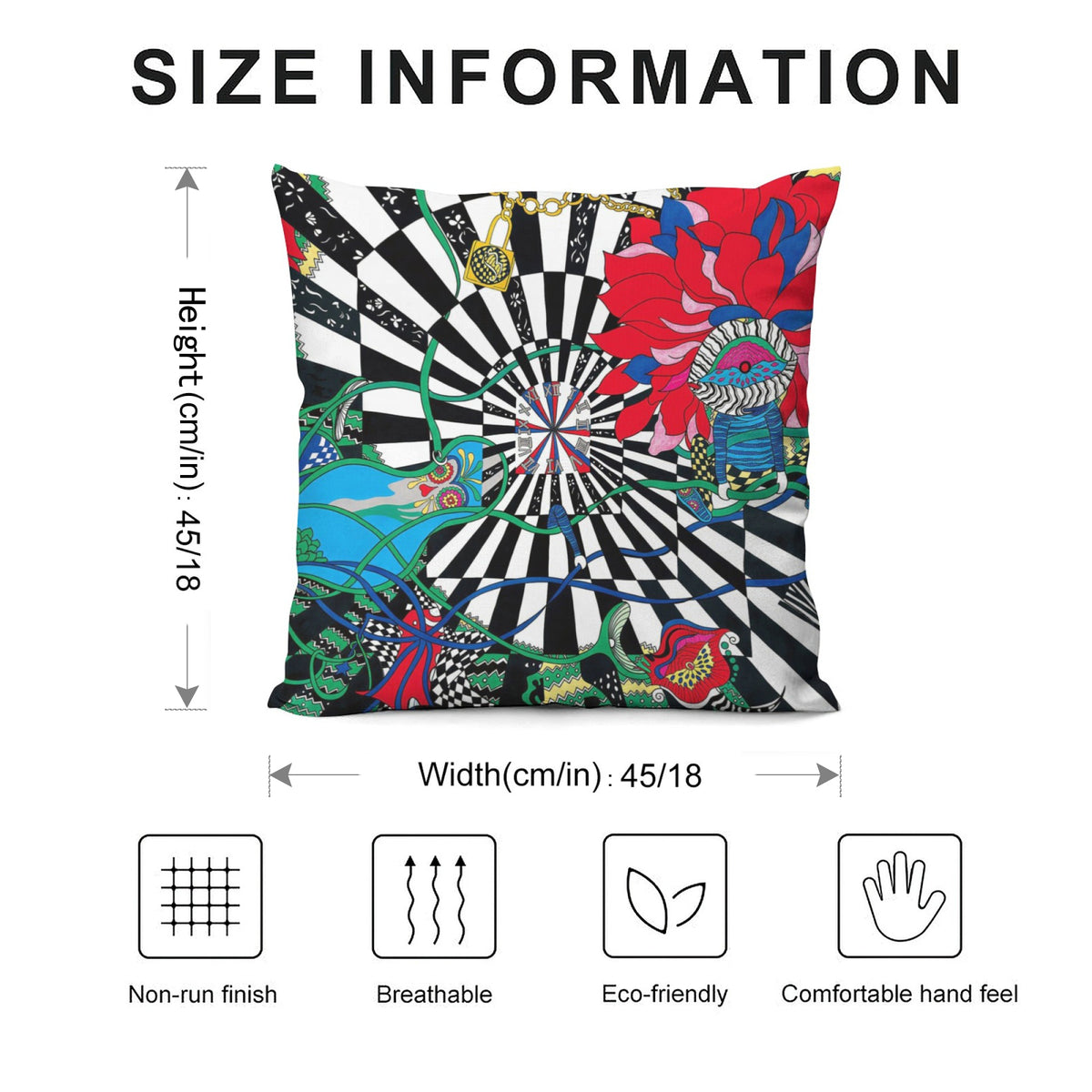 Blue Time Vortex boho velvet throw pillow cover 18x18 - original artist designed print by Black Butterfly Art (view 4)